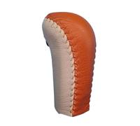 Dabhuoc Per Fit Per Jazz 2014-20 Per City 2015-19 Per Grace 2016 Copri Pomello Del Cambio In Pelle Copertura Protettiva Maniglia Cambio(Brown and white)