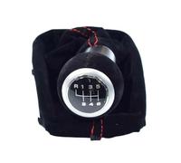 Dabhuoc Pomello Del Cambio A 5/6 Velocità Nero E Rosso Con Cuffia In Pelle Scamosciata Per A3 S3 2001 2002 2003 Maniglia Cambio(Black,6 Speed)
