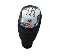 Dabhuoc Pomello del Cambio A 5/6 velocità per Auto per Renault Clio 4 IV MK4 Pomello della Leva del Cambio Manuale per Automobile Ricambi Auto(Chrome 6 Speed)
