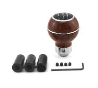 Dabhuoc Pomello Del Cambio Universale A 5 Velocità In Alluminio Per Auto Stile Legno Leva Del Cambio Con Effetto Carbonio Maniglia Cambio(Wood grain Silver)