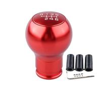 Dabhuoc Pomello Del Cambio Universale Per Auto Da Corsa In Lega Di Alluminio 5/6 Velocità Nero E Rosso Maniglia Cambio(Red,6 Speed Type B)