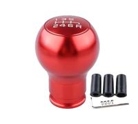 Dabhuoc Pomello Del Cambio Universale Per Auto Da Corsa In Lega Di Alluminio 5/6 Velocità Nero E Rosso Maniglia Cambio(Red,6 Speed Type A)