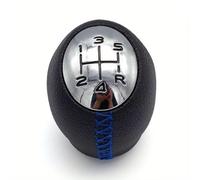 Dabhuoc Testa Della Leva Del Cambio Manuale In Pelle PU Da 5/6 Marce Accessori Adatti Per La Leva Del Cambio Dell'auto Per Renault Megane Maniglia Cambio(Blue,5 Speed)
