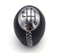 Dabhuoc Testa Della Leva Del Cambio Manuale In Pelle PU Da 5/6 Marce Accessori Adatti Per La Leva Del Cambio Dell'auto Per Renault Megane Maniglia Cambio(White,6 Speed)