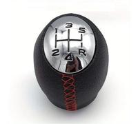 Dabhuoc Testa Della Leva Del Cambio Manuale In Pelle PU Da 5/6 Marce Accessori Adatti Per La Leva Del Cambio Dell'auto Per Renault Megane Maniglia Cambio(Red,5 Speed)