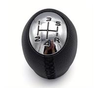 Dabhuoc Testa Della Leva Del Cambio Manuale In Pelle PU Da 5/6 Marce Accessori Adatti Per La Leva Del Cambio Dell'auto Per Renault Megane Maniglia Cambio(Black,5 Speed)