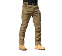 DabinFa Flexcamo - Pantaloni Tattici Impermeabili, Pantaloni Tattici Texwix, Pantaloni Cargo Flex Camouflage per Gli Uomini (B Brown,S)