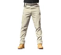 DabinFa Flexcamo - Pantaloni Tattici Impermeabili, Pantaloni Tattici Texwix, Pantaloni Cargo Flex Camouflage per Gli Uomini (A Khaki,S)