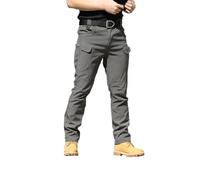 DabinFa Flexcamo - Pantaloni Tattici Impermeabili, Pantaloni Tattici Texwix, Pantaloni Cargo Flex Camouflage per Gli Uomini (B Gray,S)