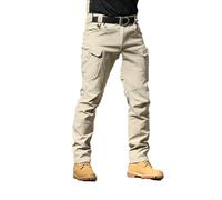 DabinFa Flexcamo - Pantaloni Tattici Impermeabili, Pantaloni Tattici Texwix, Pantaloni Cargo Flex Camouflage per Gli Uomini (B Khaki,XXL)