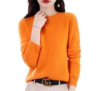 DabinFa Maglioni in Cashmere Buddha lasciaci, Cardigan in Cashmere Buddha lasciaci, Cardigan in Cashmere (Arancione,XL)