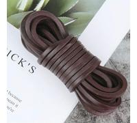 DaBingDian 2 Metri Vera Pelle Spessore 4 mm Larghezza 4/5/6/8/10 mm Cordino Piatto in Pelle per la creazione di Gioielli Fai da Te con collane e bracciali