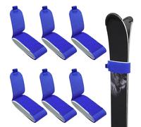 dabinzhijia 6 Pezzi Nastro di Fissaggio per Sci, Cinghie da Sci, Cinghie Fermasci, Ski Tracolla Regolabile, Accessori per Lo Sci per Snowboard, Bastoncini