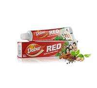 Dabur Red Pasta - Pasta dentifricia 100g con chiodi di garofano, menta e canfora per alito fresco e cura dei denti Combatte dolore, carie e problemi gengivali