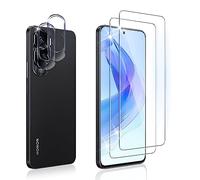 Dabuu Vetro Temperato per Honor 90 Lite 5G, 2 Pezzi Pellicola Protettiva + 2 Pezzi Protezione Fotocamera Pellicola HD Durezza 9H Anti-Graffio Proteggi Schermo Lens Film Screen Protector-trasparente