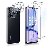 Dabuu Vetro Temperato per Realme C53, 3 Pezzi Pellicola Protettiva + 3 Pezzi Protezione Fotocamera Pellicola HD Durezza 9H Anti-Graffio Proteggi Schermo Lens Film Screen Protector
