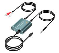 DAC 192KHz Convertitore digitale ad analogico, con cavo RCA maschio integrato e adattatore audio ottico a RCA L/R e jack da 3,5 mm per HDTV Blu-Ray DVD Sky HD