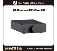 DAC USB Fosi Audio Q6 - Chipset XMOS XU316 e AK4493S, PCM 768kHz/32Bit e DSD512 DAC Hi-Fi desktop compatto