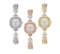 Dacdyi 3Pcs Orologio Da Polso Al Quarzo Analogico Al Quarzo Del Diamante Alla Moda Per Le Donne Elegante Quadrante