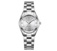 Dacdyi 5 orologi da polso da donna, casual, alla moda, analogico, al quarzo, con strass (argento), Argento