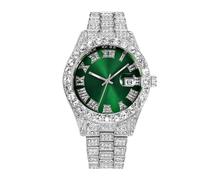Dacdyi Donne Uomini di Lusso All'ingrosso Guarda Moda Diamante Quarzo Bracciale Orologi, Verde