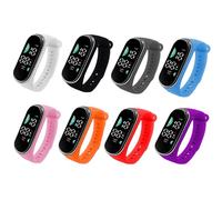 Dacdyi Uomini Donne Moda 8Pcs Commercio All'ingrosso Led Orologio Da Polso Orologio Elet, bianco