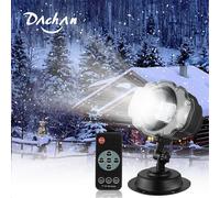 DACHAN Proiettore di luce a LED con nevicate, lampada per proiettore che cade la neve Faretto dinamico con effetto neve per regalo di nozze all'aperto da giardino