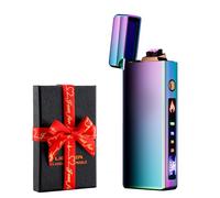 Dachance Accendino elettrico personalizzato regalo antivento ricaricabile USB doppio arco per campeggio regalo di San Valentino