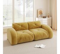 DACHETOU Un divano modulare con imbottitura a molla che si trova sotto un design a gufo e non può essere assemblato. Una struttura modulare divani colorati, divano accogliente con divano, giallo