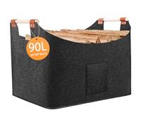 Dachiy Borsa In Feltro Per Legna Da Ardere 40 X 40 X 60 Cm 96l, Cestino In Legno Di Feltro,Per Lo Stoccaggio Della Legna Da Ardere In Interni, Cesto In Legno, Ecc Porta Legna Per Interni