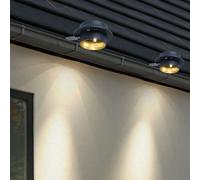 Dachrinnenleuchte Lampada Solare Zaunlampe Parete LED per Esterni Antracite 2x