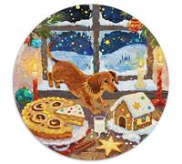 Dachshund 1000 Pezzi Di Puzzle Rotondo Classico Christmas for Pet Dogs Jigsaw Regali Antistress Per Famiglia 1000pcs (67.5x67.5cm)