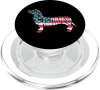 Dachshund American Flag 4th of July Funny Dog Lover PopSockets PopGrip per MagSafe