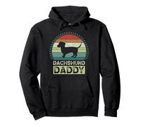 Dachshund Daddy, Father's Day, Wiener Dog Dad Felpa con Cappuccio