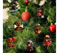 Dachshund Dog Advent Calendars 2025, 24 Days Christmas Countdown Advent Calendars with 2D Acrylic Dog Ornaments for Kids Adults
