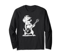 Dachshund-Dog Banjo Suonatore di Banjo Country-Music Banjo Maglia a Manica