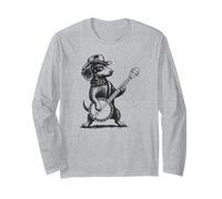 Dachshund-Dog Banjo Suonatore di Banjo Country-Music Banjo Maglia a Manica