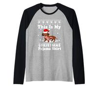Dachshund Dog Funny Xmas Sweater This Is My Christmas Pajama Maglia con Maniche Raglan