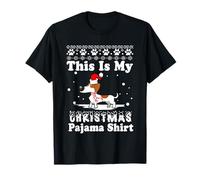 Dachshund Dog Funny Xmas This Is My Christmas Pajama Maglietta