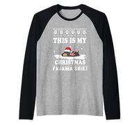 Dachshund Dog This Is My Christmas Pajama Ugly Xmas Maglia con Maniche Raglan