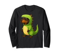 Dachshund Doxie Dinosaur Costume Trex amante degli animali mamma papà Maglia a Manica
