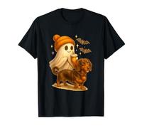 Dachshund Halloween Ghost Walking Dachshund Dog Maglietta
