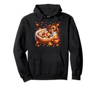 Dachshund Lover Must Haves with Fall Vibes Cute Wiener Dog Felpa con Cappuccio