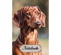 Dachshund Notebook for Dog Lovers: 6x9 Lined Journal with Doxie Line Art on Every Page, 120 Pages - Gift for Dog Mom & Dog Dad