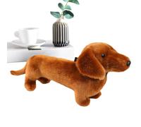 Dachshund Plush - Realistic Cute Doll | Sausage Dachshund Plush Toy | 37cm Realistic Dachshund plush + pp cotton Toy, Soft Dachshund with Collar, Companion Toy Decorative Ornament, Suitable