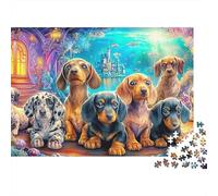Dachshund Puppies in An Underwater Fairy Setting Puzzle Da 1000 Pezzi Cute Dog Elemento Essenziale Per Le Serate Di Giochi in Famiglia, Adulti E Bambini 52x38cm/1000pcs