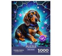 Dachshund Puzzle 1000 Pezzi Fun Per Adulti E Bambini Dai 12 Anni,Cute Pet, Giochi E Giocattoli Educativi Challenge Gift, Idea Regalo Per Lei O Lui Per Uomini E Donne 70x50cm/1000pcs
