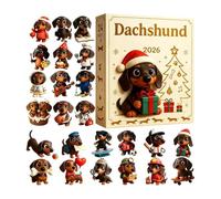 Dachshund s 2025, 24 Day Christmas Countdown Ornament Set