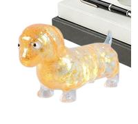Dachshund Stress Toy - Silicone, Soft Sparkly Glitter Squeeze Dog Toy, Adorable Sensory Fidget Decompress Puppy Toys | Cute Animal Toys For Teens Young Adults Office Home Travel