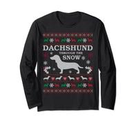 Dachshund Through the Snow Brutto Maglione di Natale Regalo Maglia a Manica
